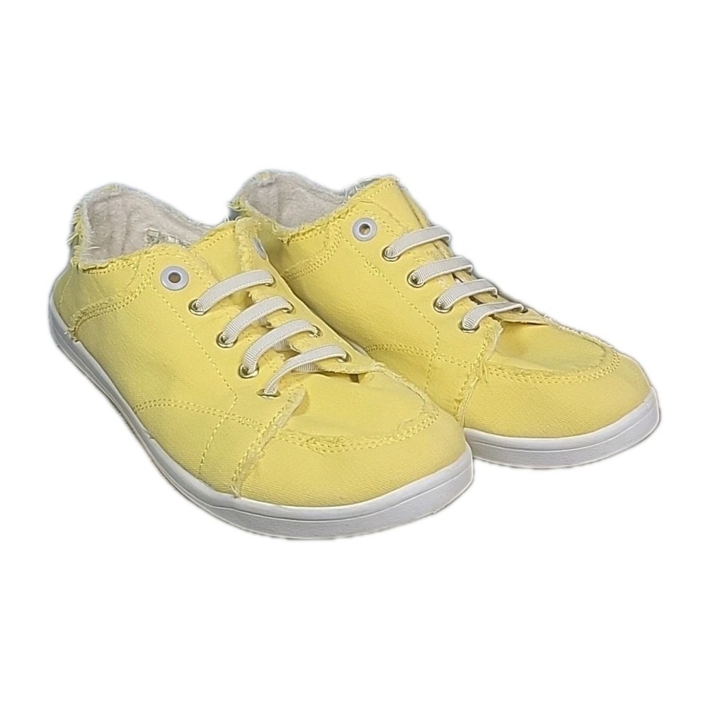 Vionic Beach Collection Pismo Women's Canvas Lace-Up Sneaker Sz 9.5 Yellow
